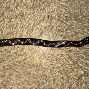 Gucci Black Leather Snake Print Sz 36